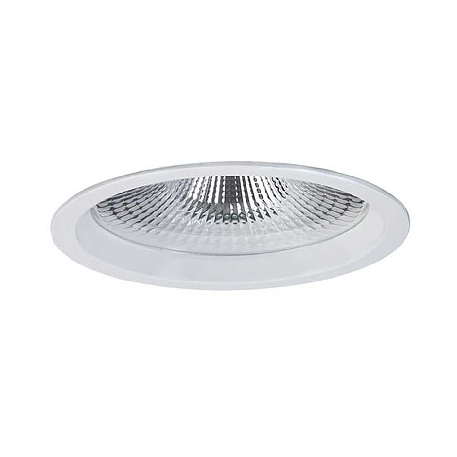 چراغ LED دانلایت توکار سفید 26 وات یخی با دهانه 20 سانتی متر و رفلکتور آلومینیومی آنودایز براق دیانا مازی نور